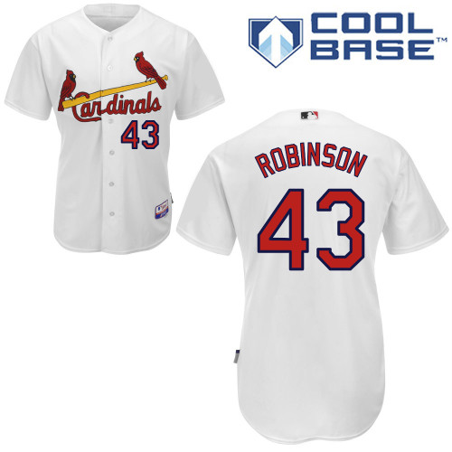 Shane Robinson #43 mlb Jersey-St Louis Cardinals Women's Authentic Home White Cool Base Baseball Jersey